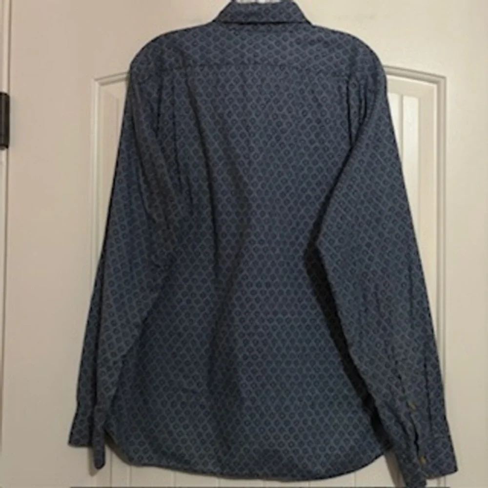 J Crew Men Blue‎ Long Sleeve Button Up Shirt Size Md Heritage Classicore